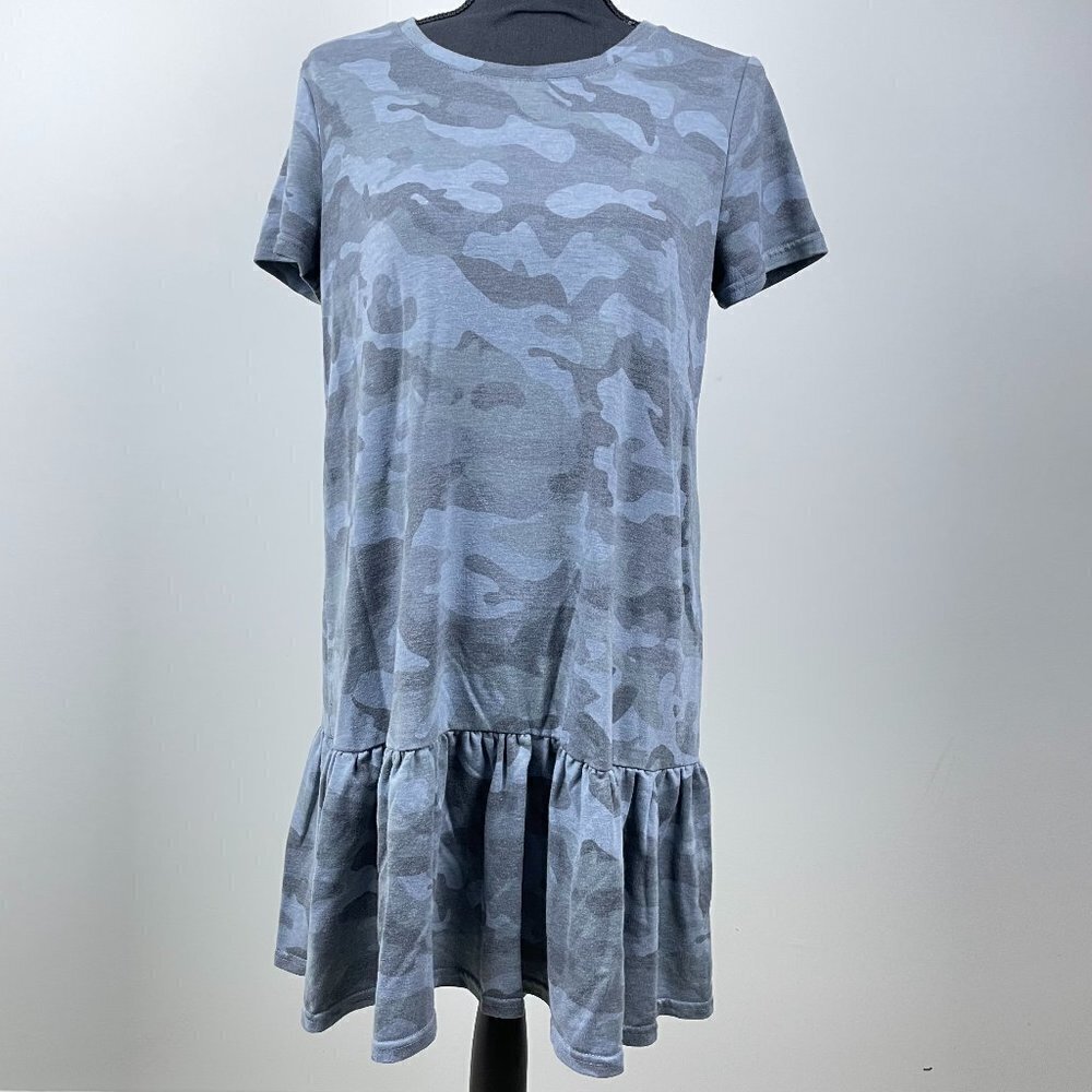 Jane and Delancey Women's Grey Camo ruffle dress-Small